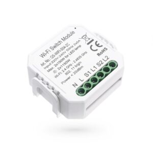 Module de commutation WiFi pour interrupteur 2 canaux Tuya Smart