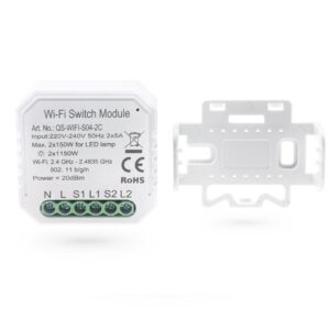 Module de commutation WiFi pour interrupteur 2 canaux Tuya Smart